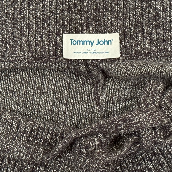 Tommy John Men’s Zen Ribbed Jogger Lounge Pants Extra Large Black Gray XL - Picture 3 of 5